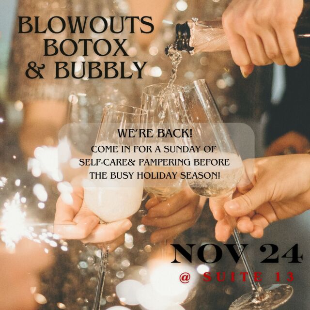 🥳🥳 We’re back with @tc_cosmetic.injector just in time for the holidays !!!! And this round we are offering all hair services ! 
We cannot wait to have you back in 🥂
Link to book is in bio 🔗